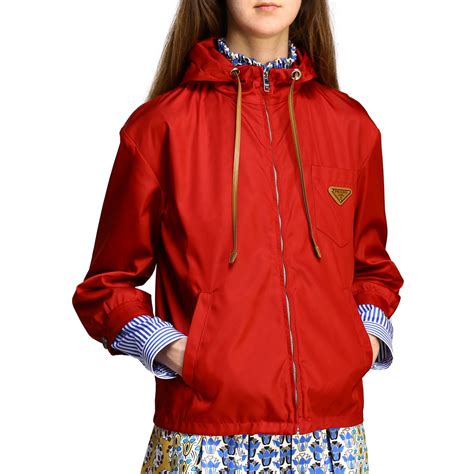 prada jacket logo|Prada nylon jacket women's.